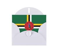 VVXBHGR White Holiday greeting check blank card and pearl beautiful blank note block Flag of the Commonwealth of Dominica prints