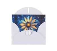 VVXBHGR White Holiday greeting check blank card and pearl beautiful blank note block Flowers among the stars prints