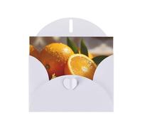VVXBHGR White Holiday greeting check blank card and pearl beautiful blank note block Fresh orange prints