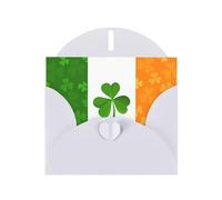 VVXBHGR White Holiday greeting check blank card and pearl beautiful blank note block irish flag prints
