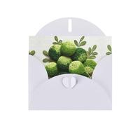 VVXBHGR White Holiday greeting check blank card and pearl beautiful blank note block Little green cookies. prints