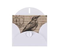 VVXBHGR White Holiday greeting check blank card and pearl beautiful blank note block Nightingale Notes prints