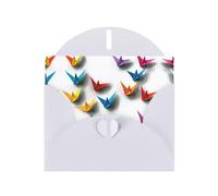 VVXBHGR White Holiday greeting check blank card and pearl beautiful blank note block Origami Thousand Paper Crane prints