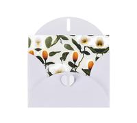 VVXBHGR White Holiday greeting check blank card and pearl beautiful blank note block Rainforest Flowers prints