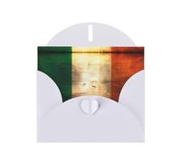 VVXBHGR White Holiday greeting check blank card and pearl beautiful blank note block Retro Irish flag prints
