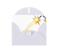 VVXBHGR White Holiday greeting check blank card and pearl beautiful blank note block Rocket launch countdown prints