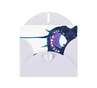 VVXBHGR White Holiday greeting check blank card and pearl beautiful blank note block Strange creature prints