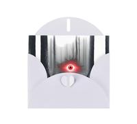 VVXBHGR White Holiday greeting check blank card and pearl beautiful blank note block The Eye of Terror in the Forest prints