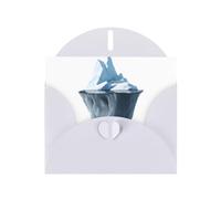 VVXBHGR White Holiday greeting check blank card and pearl beautiful blank note block The tip of the iceberg prints