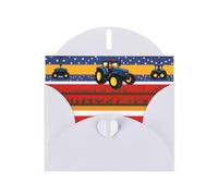 VVXBHGR White Holiday greeting check blank card and pearl beautiful blank note block tractor prints