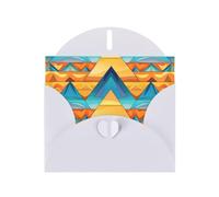 VVXBHGR White Holiday greeting check blank card and pearl beautiful blank note block Triangle Building Puzzle prints