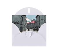 VVXBHGR White Holiday greeting check blank card and pearl beautiful blank note block Urban Architecture prints