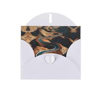 VVXBHGR White Holiday greeting check blank card and pearl beautiful blank note block winding mountain road prints