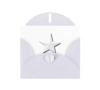 VVXBHGR White Holiday greeting check blank card and pearl beautiful blank note block Wisdom Five-pointed Star prints