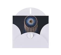 VVXBHGR White Holiday greeting check blank card and pearl beautiful blank note block Woven dream catcher prints