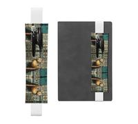 VVXBHGR White Kitten on Tile Prints PVC Leather Pencil case Bookmark 2-in-1 Anti Slip Storage Essential for Travel Accounts