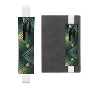 VVXBHGR White Little Sparrow on Palm Leaves Prints PVC Leather Pencil case Bookmark 2-in-1 Anti Slip Storage Essential for Travel Accounts