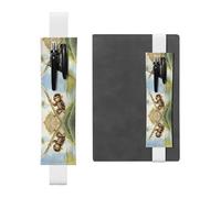 VVXBHGR White Monkey on The Coconut Tree Prints PVC Leather Pencil case Bookmark 2-in-1 Anti Slip Storage Essential for Travel Accounts