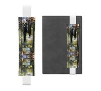 VVXBHGR White Painting Board Next to The Stream Prints PVC Leather Pencil case Bookmark 2-in-1 Anti Slip Storage Essential for Travel Accounts