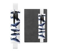 VVXBHGR White Polar ice Whale Prints PVC Leather Pencil case Bookmark 2-in-1 Anti Slip Storage Essential for Travel Accounts