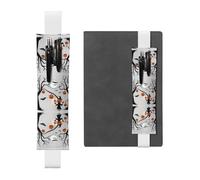 VVXBHGR White Pumpkin Lantern Vampire Prints PVC Leather Pencil case Bookmark 2-in-1 Anti Slip Storage Essential for Travel Accounts
