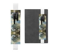 VVXBHGR White Rainbow Beside The Tree Prints PVC Leather Pencil case Bookmark 2-in-1 Anti Slip Storage Essential for Travel Accounts