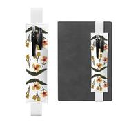 VVXBHGR White Strange Flowers Prints PVC Leather Pencil case Bookmark 2-in-1 Anti Slip Storage Essential for Travel Accounts