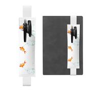 VVXBHGR White The Goldfish That Spits Bubbles Prints PVC Leather Pencil case Bookmark 2-in-1 Anti Slip Storage Essential for Travel Accounts