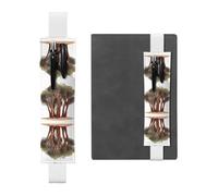 VVXBHGR White Unique Eucalyptus Prints PVC Leather Pencil case Bookmark 2-in-1 Anti Slip Storage Essential for Travel Accounts