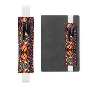 VVXBHGR White Violin Polka Dot Chart Prints PVC Leather Pencil case Bookmark 2-in-1 Anti Slip Storage Essential for Travel Accounts