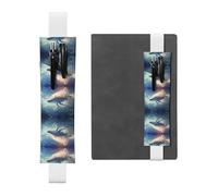 VVXBHGR White Whale Sky Painting Prints PVC Leather Pencil case Bookmark 2-in-1 Anti Slip Storage Essential for Travel Accounts