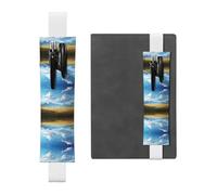 VVXBHGR White Wide Open Prairie. Prints PVC Leather Pencil case Bookmark 2-in-1 Anti Slip Storage Essential for Travel Accounts