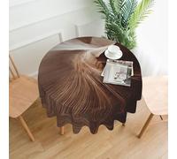 VVXBHGR Wind marks on the sand dunes Prints Round Decorative Tablecloth 60 in for Indoor and Outdoor Dining, Parties, Weddings