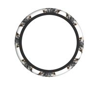 VVXBHGR Wolverine in the Snow Prints Steering Wheel Cover for Women and Men Durable, Non-Slip, Elastic, Easy to Install, for Sedans, SUVs, ATVs, Trucks