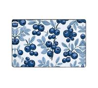 VVXBHGR Yummy blueberries. Prints Flannel Fabric Carpet 60x39in Floor Mat for Living Room, Office, Coffee Table, Bed, Balcony