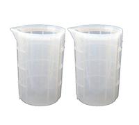 VVXXMO 2 Pcs/Set 700ml Extra Large Silicone Resin Epoxy Measuring Cups Kit,Mixing Cups,Jewelry Casting Molds Cups