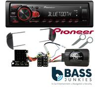 VW Beetle 1998-10 Pioneer Bluetooth Mechless iPhone USB Car Stereo Steering Kit