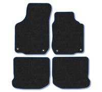 VW Beetle 1999-2011 Car Mats Accessories Tailored Fit Carpet Floor Mats non Slip Blue Trim Full Coverage Compatible Accessory Front Rear Set Anti Slip Granulated Backing Hand-Finished Clips