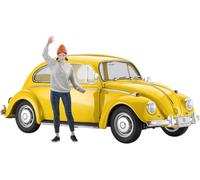 VW Beetle Type 1, 1967, With Figure 1:24 Plastic Model Kit HASEGAWA