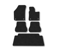 VW Caddy Maxi (2015-2021) Van Mats Accessories Tailored Fit Carpet Car Floor Mats Non Slip Black Trim Compatible Accessory Anti Slip Full Coverage Durable Granulated Backing Hand-Finished Clips