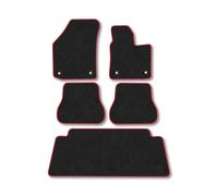 VW Caddy Maxi (2015-2021) Van Mats Accessories Tailored Fit Carpet Car Floor Mats Non Slip Black Trim Compatible Accessory Anti Slip Full Coverage Durable Granulated Backing Hand-Finished Clips