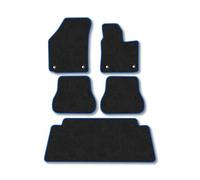 VW Caddy Maxi (2015-2021) Van Mats Accessories Tailored Fit Carpet Car Floor Mats Non Slip Black Trim Compatible Accessory Anti Slip Full Coverage Durable Granulated Backing Hand-Finished Clips