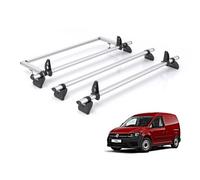 For VW Caddy 2010-2015 Roof Rack Rhino Kammbar Pro 3 Bars + Roller