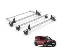 Vw Caddy Roof Rack For 2020+ (With Barn Doors) 3X Bars & Roller - Rhino Fleet Only Suitable For Models With Barn Doors