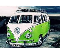 VW CAMPER VAN BUS Volkswagen Beetle Vintage Art Print Poster Wall Art Print A4