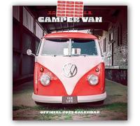 VW Camper Van Calendar 2025 Wall Calendar with Free Organisational Stickers Included