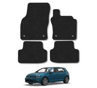 VW Golf (2013-2020) Premium Carpet Car Mats | Black Edge Trim Premium Floor Mats Tailored Fit Full Coverage Protection Accessories Easy Clean Anti Slip Made in the UK