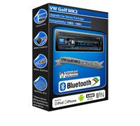 VW Golf MK2 car radio Alpine UTE-200BT Bluetooth Handsfree kit Mechless Stereo