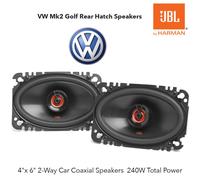 VW Golf Mk2 II 1983-1995 - 4"x6" 10x15cm Rear Hatch/Shelf Speakers Upgrade Kit