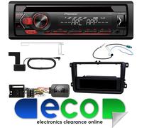 VW Golf MK5 MK6 Pioneer BT DAB+ iPhone Android USB Car Stereo & Steering Kit